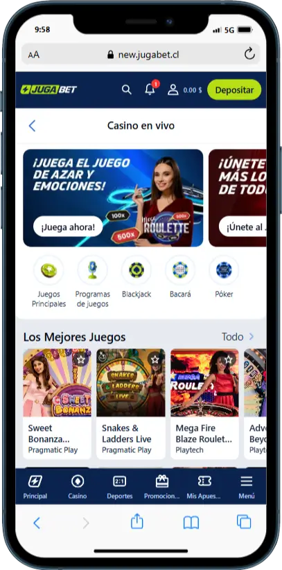 JugaBet Casino Móvil 2