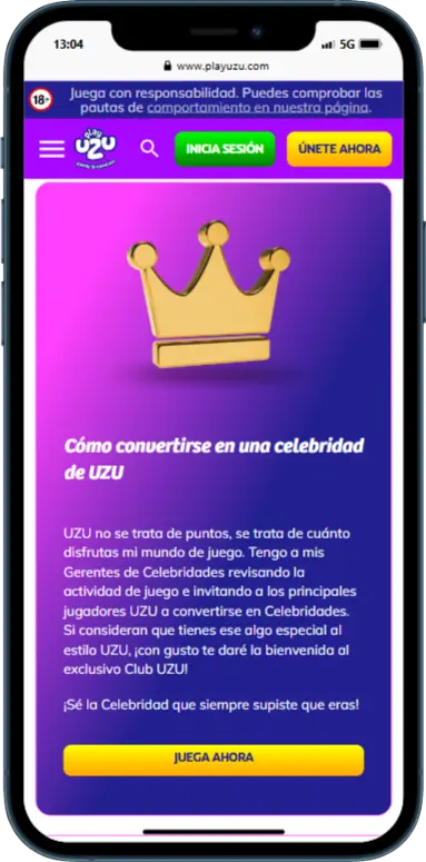 PlayUZU Casino Móvil 2